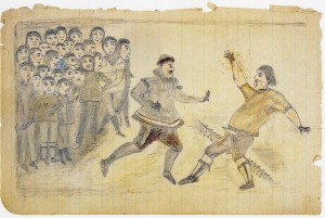 Kokituk, n.d. Boxing Match from the collection of Kathleen Lopp Smith, reproduced in Fair 2003